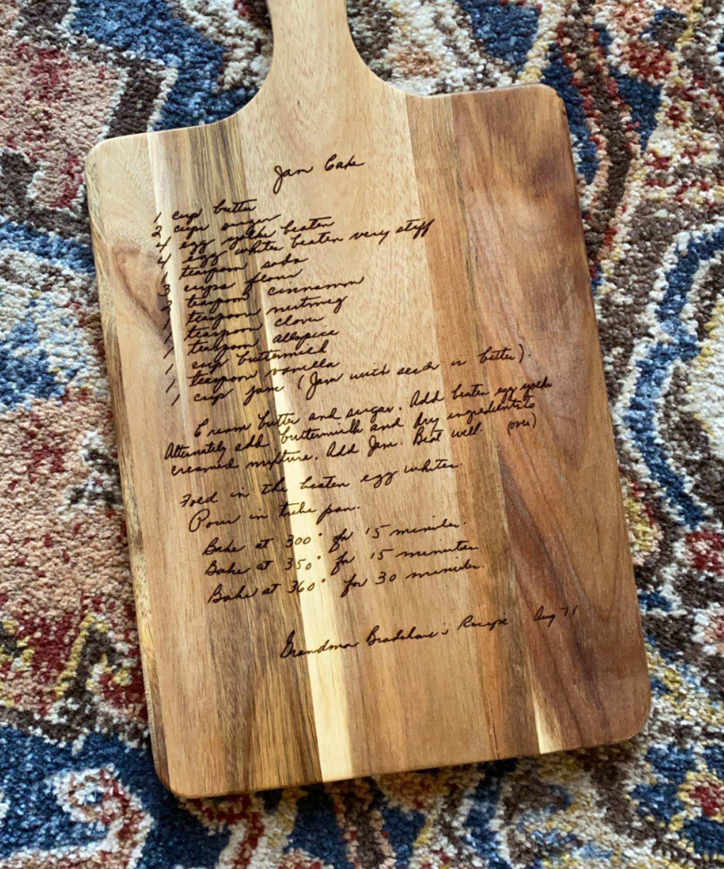 Medium Custom Recipe Board